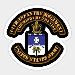 COA - 14th Infantry Regiment Sticker